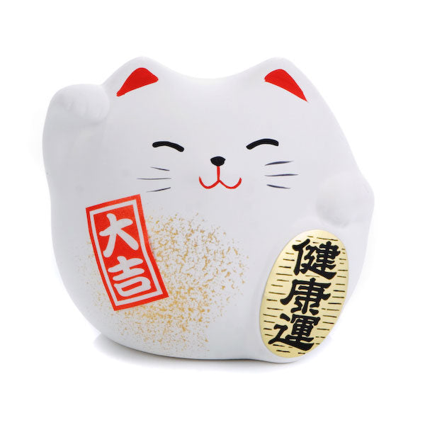 Weißes Feng-Shui-Manekineko S